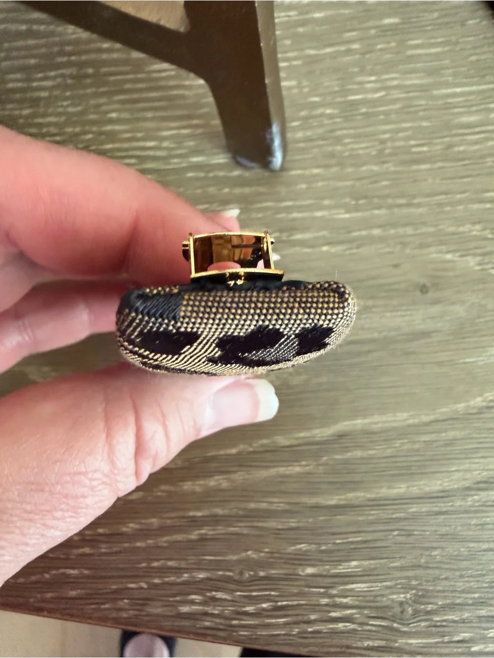 Fendi Vintage Jacquard Animal Print Hair Clip